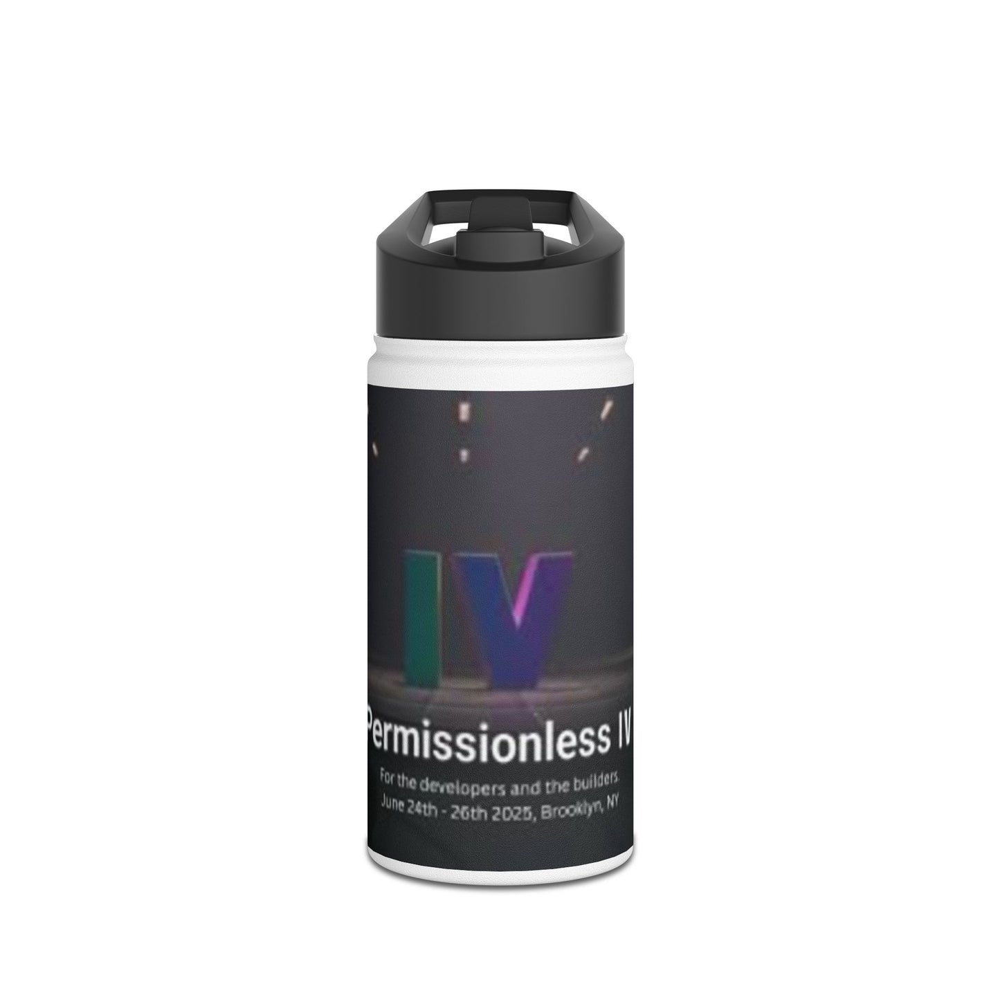 Permissionless 4 – 2025 Collector's Stylish Stainless Steel Water Bottle | Event Souvenir, Eco-Friendly, Travel Mug, Custom Gift, Hydration Accessory